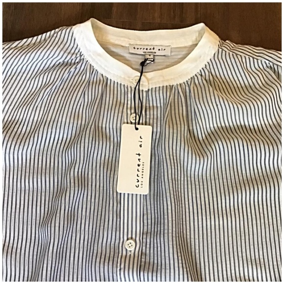 LAST ONE❗Current Air Anthro Chic Pinstripes Top - Picture 3 of 8